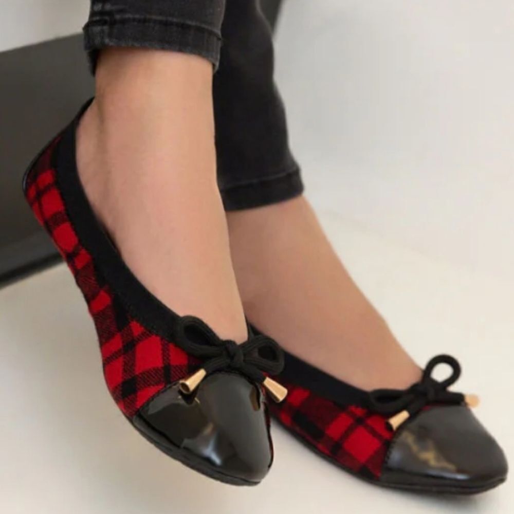 BRAND NEW KATE SPADE HONEY PLAID SHEARLING BALLERINA FLATS
